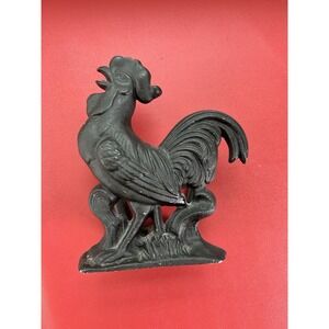 Vintage Cast Iron Rooster Napkin Letter‎ Holder Farmhouse Kitsch Decor